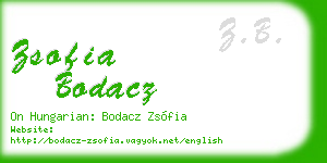 zsofia bodacz business card